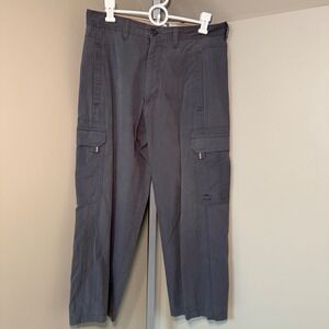 Nike ACG Y2K Wide Leg Loose Cargo Utility Pants Mens Size 32 Gray Nylon Cotton